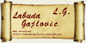 Labuda Gajlović vizit kartica